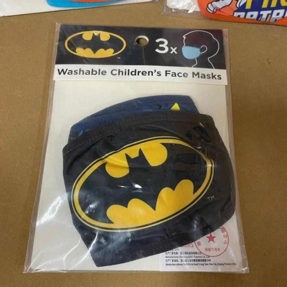 Batman & Paw Patrol washable face mask